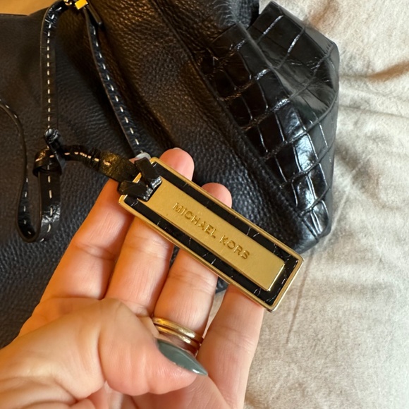 Michael Kors Collection - black croc leather tote - Picture 3 of 5